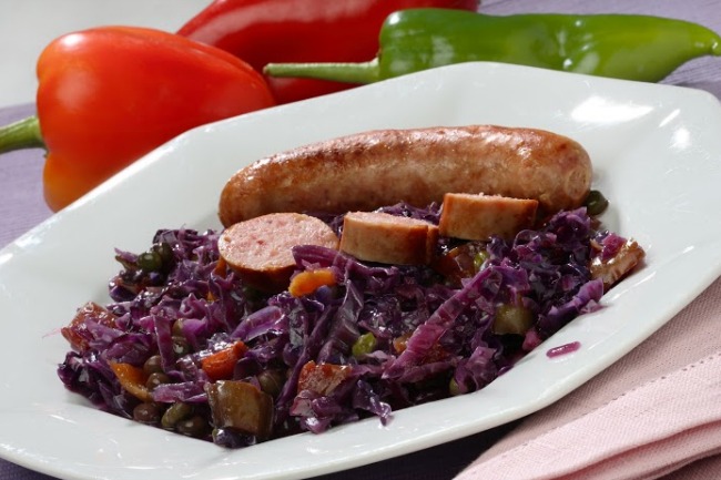 88Slow Cooker Sausage and Cabbage