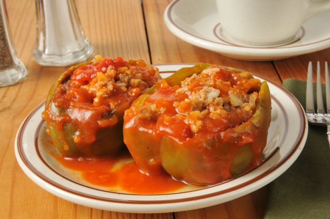 **Slow Cooker Stuffed Green Peppers