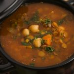 **Slow Cooker Moroccan Style Lentil and Garbanzo Soup