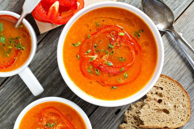 **Slow Cooker Roasted Red Pepper Soup