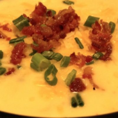 **Slow Cooker Easy Baked Potato Soup