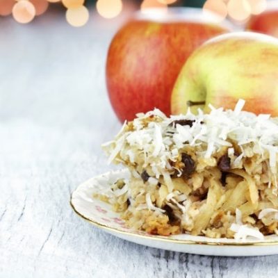 **Slow Cooker Apple Coconut Crisp