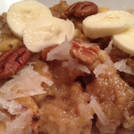 Slow Cooker Banana Fosters Bread Pudding * *