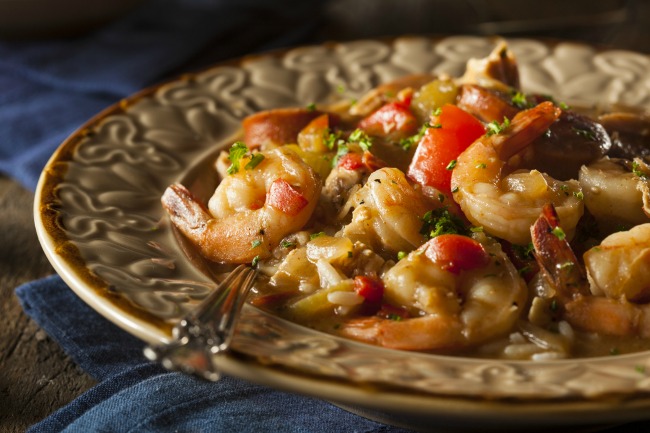 **Slow Cooker Shrimp and Sausage Gumbo