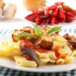 Slow Cooker Penne Pasta with Eggplant Sauce **