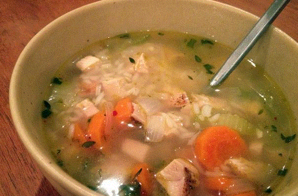 Slow Cooker Lemon Chicken and Rice Soup