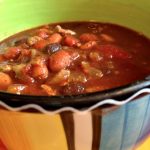 **Slow Cooker Ground Turkey Three Bean Chili