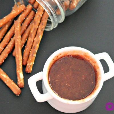 ** Slow Cooker Raspberry Honey Mustard Pretzel Dip