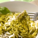 **Slow Cooker Spaghetti Squash with Pesto