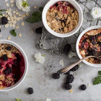 **Slow Cooker Triple Berry Crisp