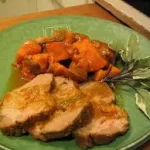 Crock Pot Garlic Roast Pork and Sweet Potatoes