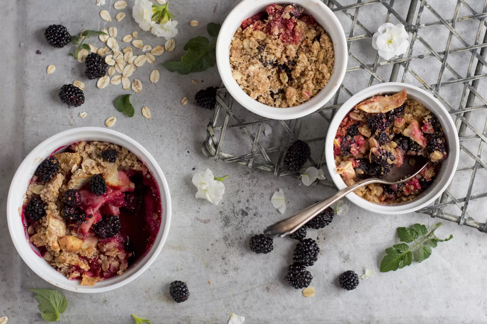 Slow Cooker Triple Berry Crisp