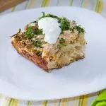 ** Slow Cooker Sausage & White Cheddar Breakfast Casserole